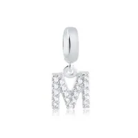 Berloque de Prata 950 - Letra M-  251722