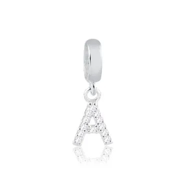  Berloque de Prata 950 - Letra A-  251722