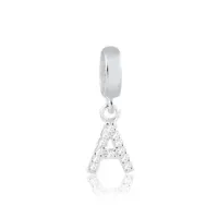  Berloque de Prata 950 - Letra A-  251722