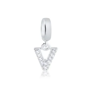 Berloque de Prata 950 - Letra V -  251722 Imagem