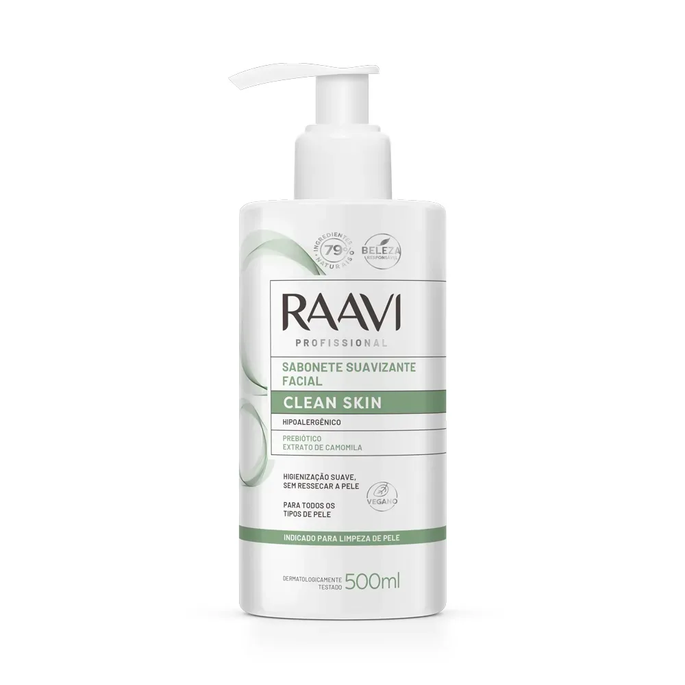 Raavi Clean Skin Sabonete Suavizante Facial - 500 ml 