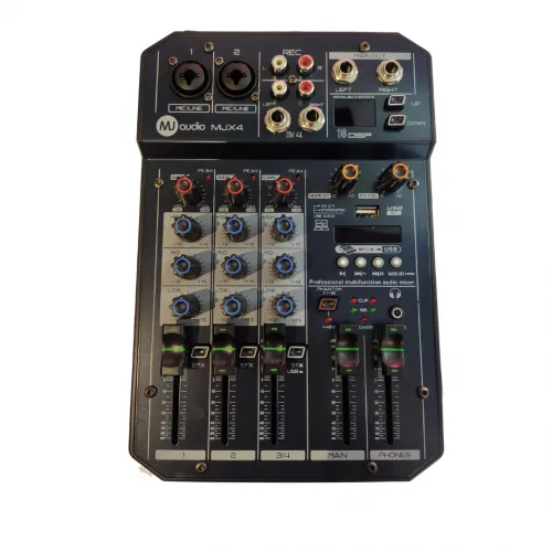 Mesa De Som Mj Audio 4 Canais Usb Bluetooth MJX4 Imagem