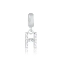 Berloque de Prata 925 - Letra H-  251722