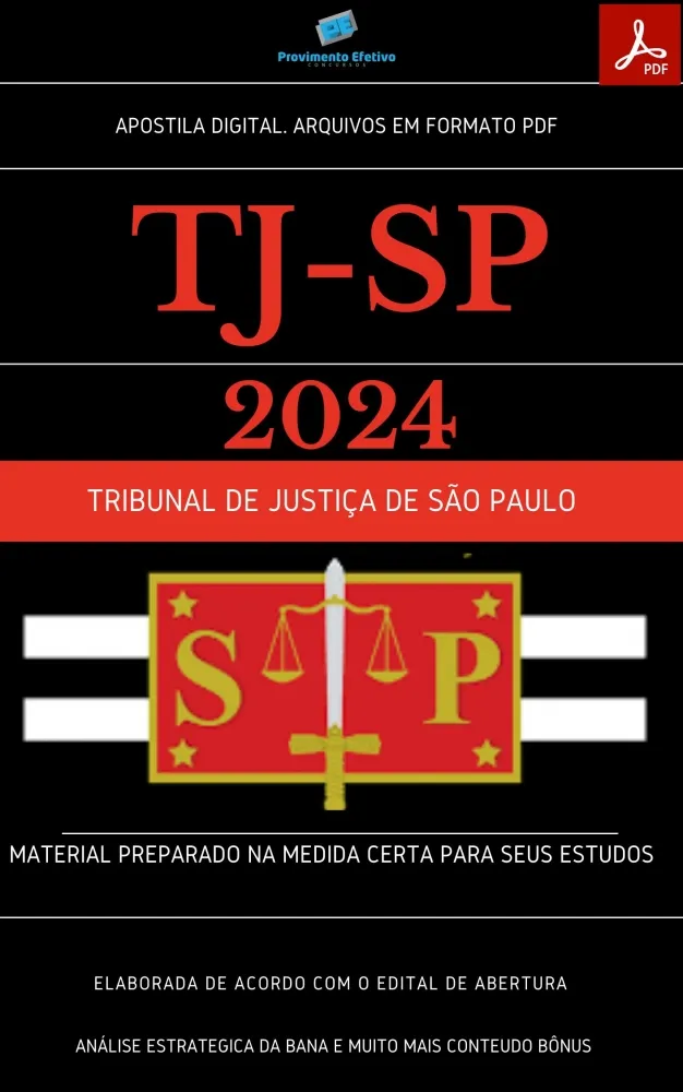 Apostila TJ SP Oficial de Justiça Ano 2024