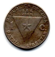 Cuba - 1958 - 1 Centavo