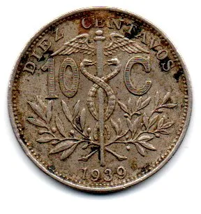 Bolívia - 1939 - 10 Cents