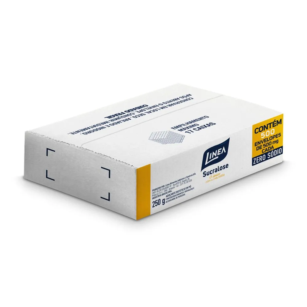 Adoçante Linea em Pó Sucralose  Caixa c/ 500 Saches