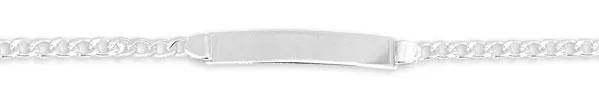 Pulseira de prata grumet com chapa - 240612 Imagem