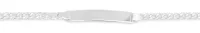 Pulseira de prata grumet com chapa - 240612