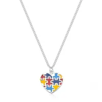 Pulseira de prata alta 925 símbolo de Autismo  -  242018