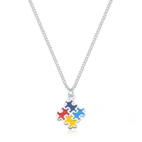 Pulseira de prata alta 925 símbolo de Autismo  -  242032