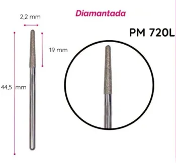 BRILHO - Broca Diamantada Para Lixadeira de Unhas -  PM720L - Foto 2