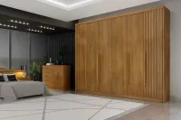 Guarda-Roupa Coimbra Ripado 2,74 100% MDF - Foto 4