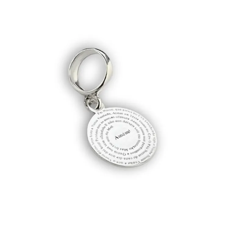 Berloque de Prata Personalizado - Oração do Pai Nosso - BER1208