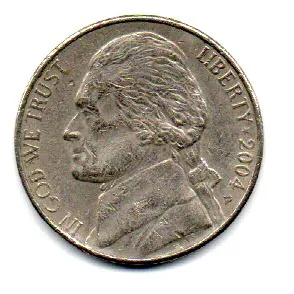 Estados Unidos - 2004P - 5 Cents (Bicentenary of Lewis and Clark Expedition. Keelboat)