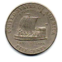 Estados Unidos - 2004P - 5 Cents (Bicentenary of Lewis and Clark Expedition. Keelboat) - Foto 2