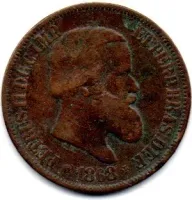 1868 - 20 Réis - Moeda Brasil Império