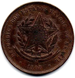 1908 - 20 Réis - Moeda Brasil