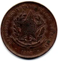1908 - 20 Réis - Moeda Brasil
