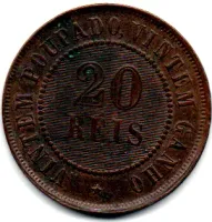 1908 - 20 Réis - Moeda Brasil - Foto 2