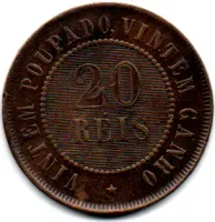 1908 - 20 Réis - Moeda Brasil - Foto 2