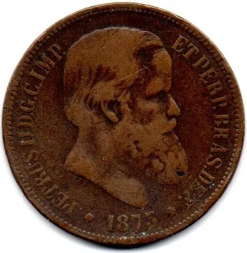 1873 - 40 Réis - Moeda Brasil Império