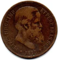 1873 - 40 Réis - Moeda Brasil Império
