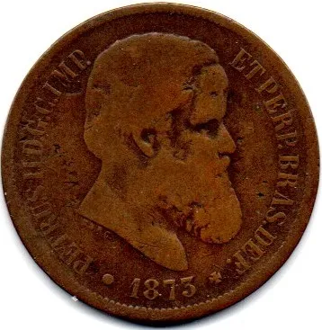 1873 - 40 Réis - Moeda Brasil Império