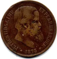 1873 - 40 Réis - Moeda Brasil Império