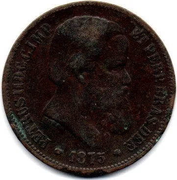 1875 - 40 Réis - Moeda Brasil Império Imagem