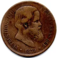 1879 - 40 Réis - Moeda Brasil Império