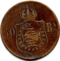 1879 - 40 Réis - Moeda Brasil Império - Foto 2