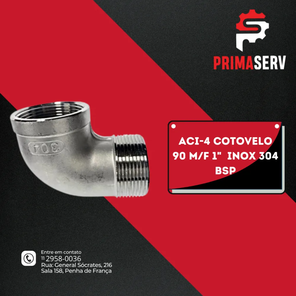 ACI-4 COTOVELO 90 M/F 1"  INOX 304 BSP