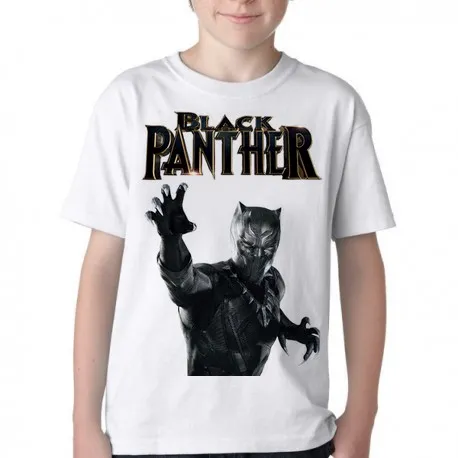  Camiseta pantera negra tamanho 6 anos Imagem
