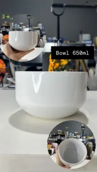 TIGELA BOWL 650ML CERAMICA BRANCA 