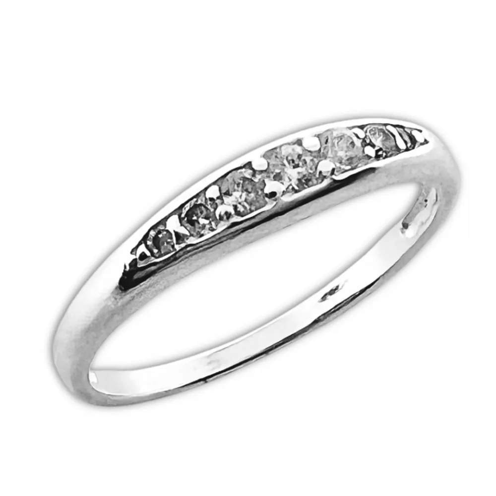  Anel de Prata Feminino com Pedras - AN4158
