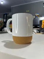 CANECA 400ML BRANCA BASE CORTIÇA - Foto 2