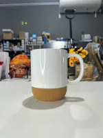 CANECA 400ML BRANCA BASE CORTIÇA - Foto 4