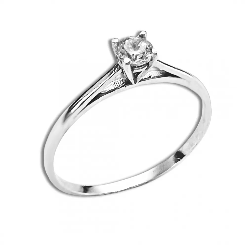  Anel solitário prata alta950 - AG3