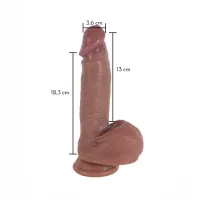 PRÓTESE PENIANA REALÍSTICA REVESTIDA EM SILICONE LÍQUIDO MLVP3053L - Foto 2