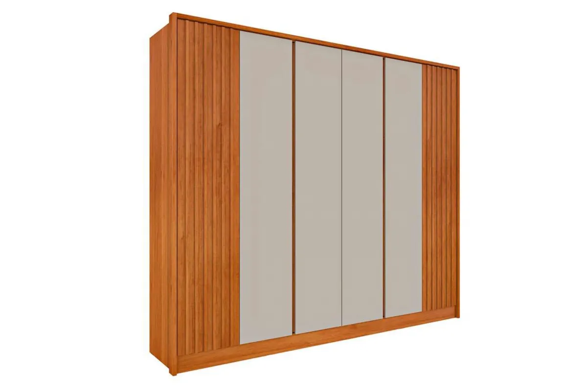 Guarda Roupa Barcelona Casal Ripado 6 Portas 6 Gavetas Tcil Imagem