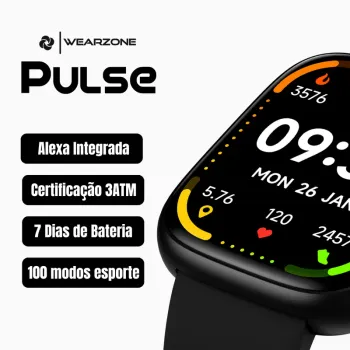 PULSE WEARZONE |Smartwatch para seu dia a dia|A PROVA D'ÁGUA, ALEXA integrada, Até 7 Dias de Bateria - Foto 2