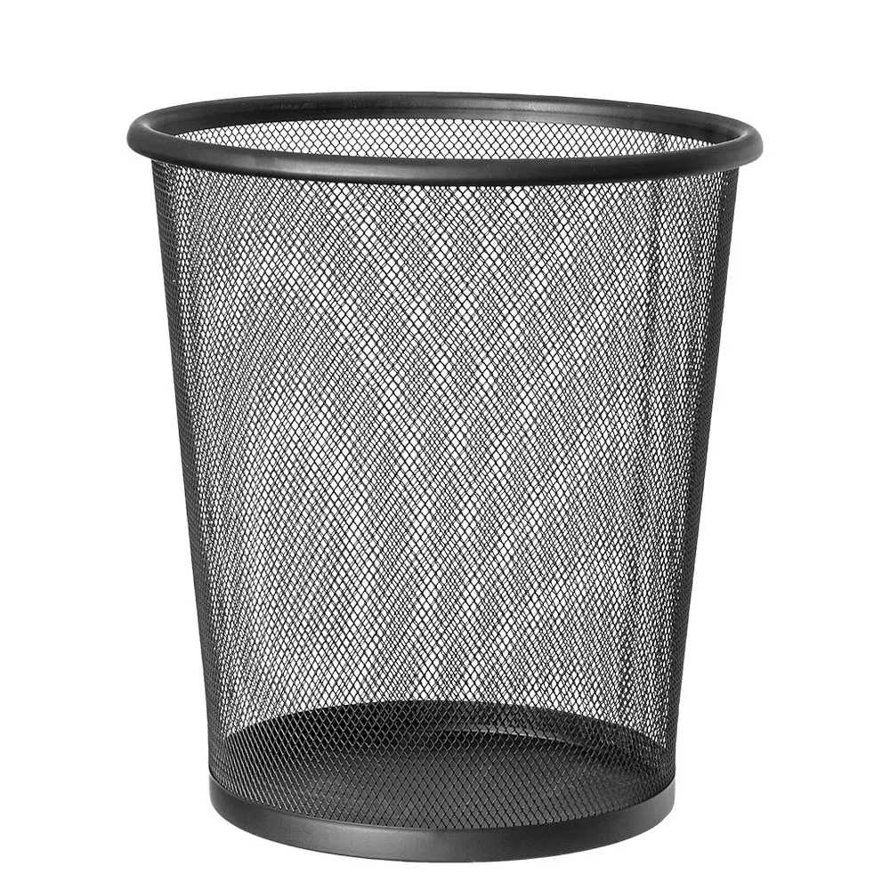 Cesto Para  Lixo Metal 8L Aramado Preto-Gruplast Imagem