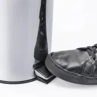 Lixeira inox redonda c/pedal 8l. polido Gruplast - Foto 4