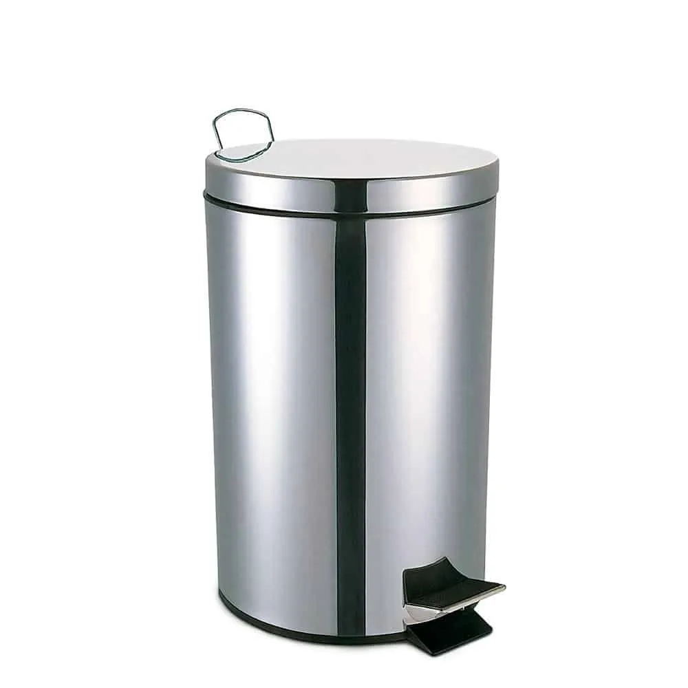 Lixeira em Inox com Pedal 30 Litros – Tampa Articulável – Acabamento Premium