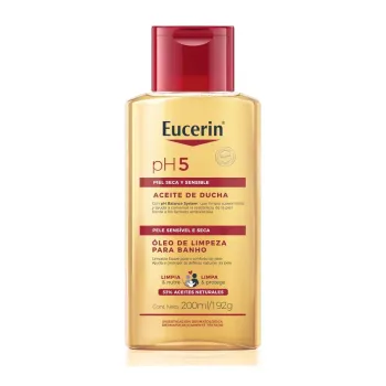 Óleo  Eucerin  pH5 de Limpeza Corporal para Banho Pele Seca e Sensível - 200ml 