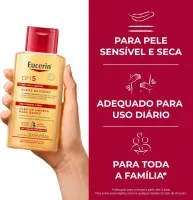 Óleo  Eucerin  pH5 de Limpeza Corporal para Banho Pele Seca e Sensível - 200ml  - Foto 3