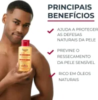 Óleo  Eucerin  pH5 de Limpeza Corporal para Banho Pele Seca e Sensível - 200ml  - Foto 4
