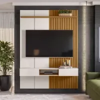 Painel até 65? Bless 1.6 Off White/Freijó – LUKALIAM