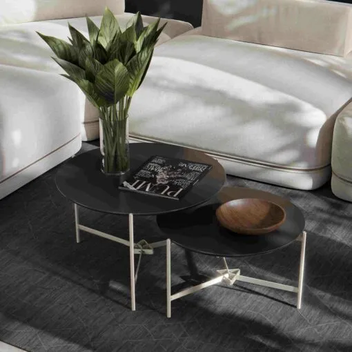 Mesa de Centro Prisma Preto – EJ MÓVEIS Imagem